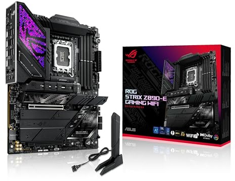 ASUS ROG Strix Z890-E Gaming WiFi Scheda madre Intel® Z890 LGA 1851 ATX, Advanced AI PC-Ready, 18+2+1+2 stadi, DDR5, WiFi 7, 7X M.2, Thunderbolt™ 4, USB Type-C®, overclocking AI, raffreddamento e rete