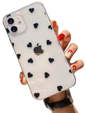 Einaily Hülle für iPhone 16 Pro Case Crystal Clear Handyhülle Mode Chic Muster Ultra Dünn TPU Silikon Herz Bumper Stoßfest Kratzfest Schutzhülle für iPhone 16 Pro