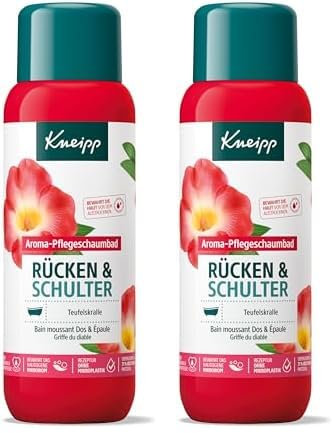 Kneipp Aroma-Pflegeschaumbad Rücken & Schulter - Wohltuend für Rücken, Nacken und Schulter - Rezeptur ohne Mikroplastik - 400ml (Packung mit 2)