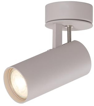 DAWALIGHT Wandleuchte Innen Schwenkbar 5W GU10 LED Warmweiss Deckenlampe Drehbar Spotleuchte Decke für Küche Schlafzimmer Wohnzimmer, Sandgrau, Aluminium