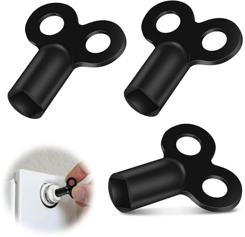 3 Pièces Clés Triangulaires,Clé Purge Radiateur,Clé de Purge Universelle,Clé à Carré pour Radiateur,pour de Nombreux Radiateurs