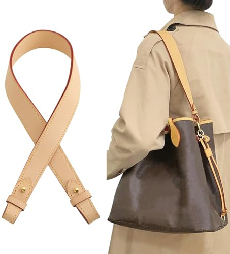 KIYOMIL Original Vachetta-Leder-Schulterriemen für anmutige Handtasche (Länge: 65 cm)