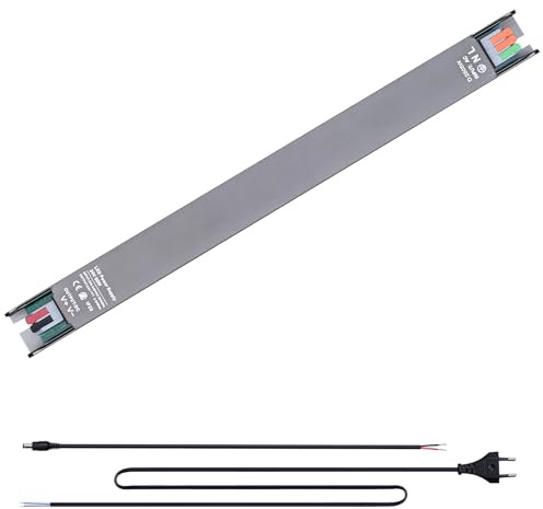 FOSUO 24V 60W LED Netzteil Schmal 3cm Breit Slim Transformator | AC 200-240V zu DC 24V 2.5A LED Trafo Nicht Wasserdicht für Innenräume LED Streifen