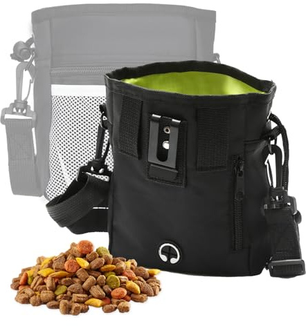 Leckerlitasche Für Hunde, Leckerlibeutel Für Hunde Mit Kotbeutelspender | 14 × 18 cm Wasserabweisend, leicht Und Robust, Idealer Futterbeutel Hundetraining Und Spaziergänge