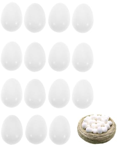 TPZORJX Uova di piccione Simulazione di uova di piccione in plastica solida,Allevamento piccioni,per la schiusa dei piccioni Aiuto per la deposizione dei piccioni Attrezzi agricoli Pollame(15 pezzi)
