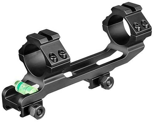Gexgune Anelli di Montaggio per cannocchiale da Fucile da 25,4 mm/30 mm con Guide P.icatinny Superiori, livella a Bolla - Supporto Universale per Guida P.icatinny per ottiche da Caccia