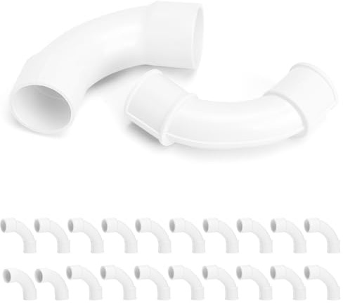 Codo PVC M20 & M25 90 Grados - 20 Piezas Codo M20 y 2 Piezas Codo M25 Conexión para Tubos Eléctricos, Cables y Conductos, Resistente, Duradero, Anti-Corrosión