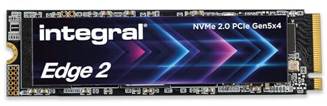 Integral EDGE 2 Gen 5 1TB PCIe 5.0 M.2 2280 NVMe SSD, Ultra-Fast 15,000 MB/s Read & 13,500 MB/s Write - Rapid Gaming, 4K/8K Video Editing, AI Creation, 3D Rendering & Enhanced Boot Times