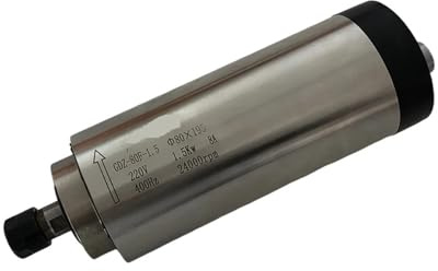 Moteur de broche CNC 800 W, 1500 W, 2200 W, refroidi par air, Z, 1,5 kW, 2,2 kW, mandrin à pince ER11 de 65 mm et 80 mm de diamètre Utilisations multiples(2.2KW-80x195-ER20)