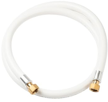 Fackelmann 53013 Flexibler Schlauch, gecrimpt, Gummi, Weiß, 24,2 x 22 x 2 cm