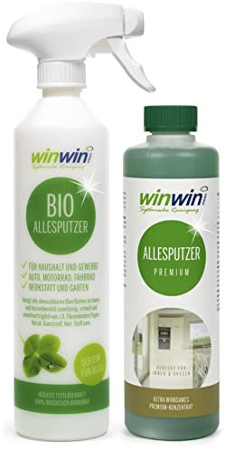 winwin clean Systemische Reinigung - ALLESPUTZER 'PREMIUM' 500ML I INKL. SPRÜH-/DOSIERFLASCHE SET