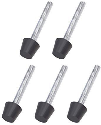 uxcell Toggle Clamp Foot Rubber Head Carbon Steel M5x47mm 5pcs