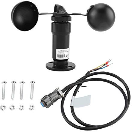 MAGT Windgeschwindigkeitssensor, Impulssignalausgang Aluminiumlegierter Windgeschwindigkeitsmesser Praktischer Windmesser Anemometer 3 Tassen