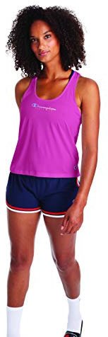 Champion Sport Racerback Graphic Tank Camiseta, Vivid Fucsia, M para Mujer