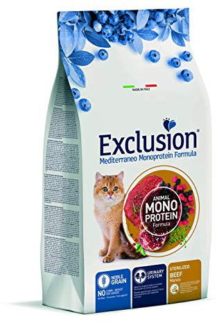 Exclusion Mediterraneo Monoprotein Sterilized Adult All Breeds mit Rindfleisch für Katzen 1,5 kg