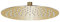 Tidyard Regenbrause Anti-Kalk-Düsen Brausekopf Duschkopf Kopfbrause Regendusche Duschbrause Edelstahl 25 cm Rund Golden