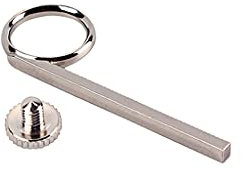 Alnicov 75 mm Trompetenventilschieber Fingerring und Schraube für Trompetenersatz, Silber