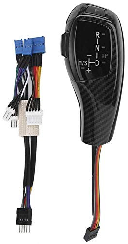 Automatisches LED-Schaltknauf-Nachrüstsatz LHD Elektrisch für E46 E60 E61 Refit für Stil F30 (Karbonfaser-Textur) ft E46 Knopf