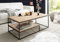 moebel-dich-auf Couchtisch THORE 2 Wohnzimmertisch Sofatisch mit Tischplatte und Ablageplatte in Eiche massiv B/H/T: 110 x 42 x 60 cm