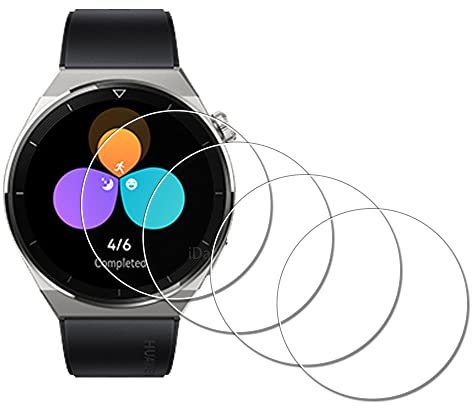 iDaPro per Vetro Temperato per HUAWEI Watch GT 3 Pro GT3 Pro 46mm Pellicola Protettiva [4Pcs],9H, Antigraffio, Antibolla, Antimpronta, Ultrasottile