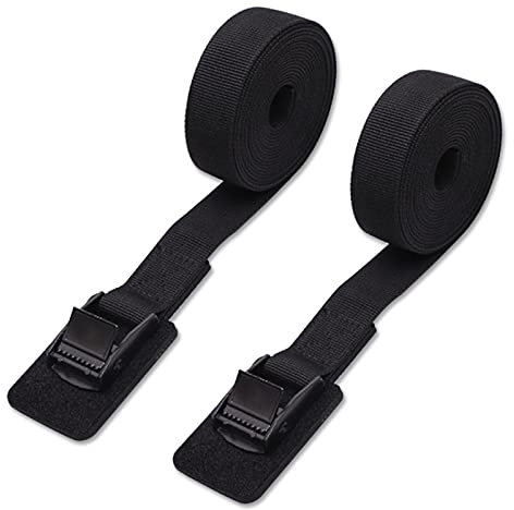 Modixun 2er-Pack strapazierfähige Zurrgurte mit dickem Schutzpolster, Kajak-Zurrgurte, Frachtgurte, verstellbare Nockenschnallengurte für Boot, Anhänger, LKW, Auto, 2,5 cm x 8 m
