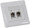 Sat-Fox e. K. 1x Keystone Dose Netzwerkdose Datendose Unterputz + 2X CAT 6a Keystone Jack Modul RJ45 Buchse - CAT Netzwerk für Verlegekabel vollgeschirmt Weiss