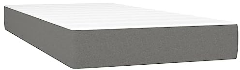 vidaXL Taschenfederkernmatratze Mittel Matratze Bett Matratzen Taschenfederkern Federkernmatratze Schaumstoffmatratze Dunkelgrau 80x200x20cm Stoff