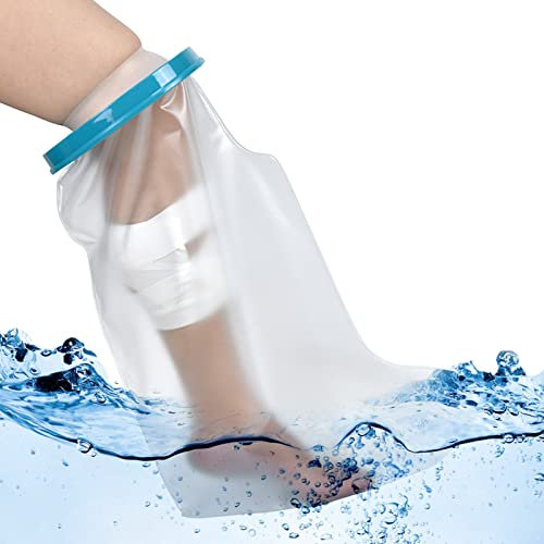Protection Pied Douche Antidérapant,Protecteur de Jambe étanche pour Plâtre et Bandage,Protege Platre Pied Étanche,Protecteur de Pansement de Jambe en Plâtre pour Cheville,Blessures au Pied(M)