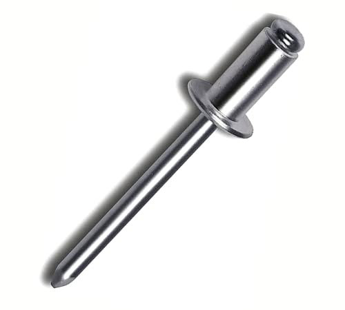 DOJA Industrial | Rivets Aveugles Ø4,8 * 18mm | Pack 250 | Rivet POP en Aluminium | pour Assembler Tout Type de Matériaux Métalliques | Idéal pour Plaque Immatriculation, Machine à Riveter, Maison
