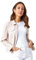 Roman Originals Stretch Jacket for Women UK - Ladies Denim Jean Summer Coat Bengaline Casual Smart Utility Trucker Biker Fitted Classic Work Spring Soft Vintage - Stone - Size 12