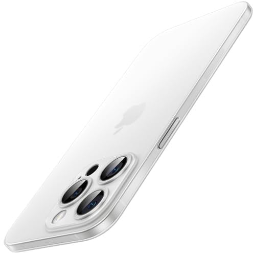 JETech Ultra Slim Case for iPhone 14 Pro Max 6.7-Inch, Camera Lens Full Protection, Lightweight Matte Finish PP Hard Minimalist Cover, Support Wireless Charging (Frosted Clear)