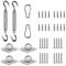 Sonnensegel Befestigungs Set, Sonnensegel Zubehör Montage, 304 Edelstahl Sonnenschirm Hardware Kit für Viereckigen Dreieckigen Sonnensegeln(8-teiliges Set für Viereck + 16st Schrauben)