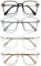 VEVESMUNDO Blaulichtfilter Lesebrille Metall Groß Stylisch Rechteckig Anti Blaulicht Lesehilfen Sehhilfe Brille für Damen Herren (4 Stück Brillen Set A, 2.0)