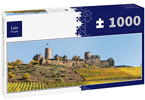 Lais Puzzle Mosel - Burg Thurant mit Weinberg, Panorama 1000 Teile Panorama