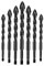 4-Edge Cross Drill Bit Set 7 Sizes Professional Multifunctional Drill Bit Set Cross-shaped Hexagonal Drill Bit Set
