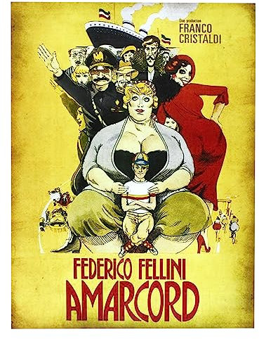 KUSTOM ART Poster da Parete Serie Locandine Film Famosi (Amarcord) Senza Cornice. Stampa Artistica su Carta Patinata 40x30 cm