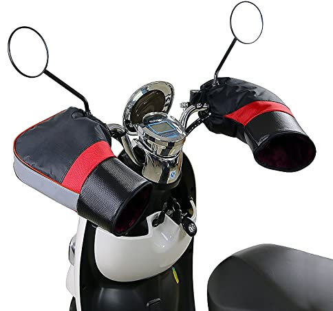 Lenkerstulpen, Motorradlenker, Handschuh für Fahrradlenker, Winddicht Motorrad ATV Lenkerhandschuhe, Wasserdicht Snowmobile Motorrad Lenker Handshuhe Handwärmer mit reflektierendem Streifen Universal