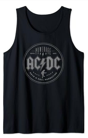 AC/DC Rock Music Band Rock N Roll Damnation Tank Top