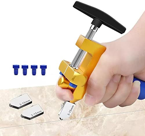 Tagliapiastrelle Manuale 2 in 1 con 2 Lame di Ricambio E 4 Cuscinetti Kit di Utensili da Taglio in Ceramica Manuale per Taglio Fai-da-te, Rottura di Vetro, Specchio, Piastrelle di Ceramic