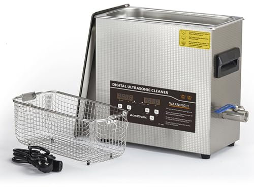 NVYAZJ 6L Ultrasonic Cleaner with Heating Function, Vinyl Record Cleaning Machine with 120-150W 40kHz Double Protection Circuit 7 Inch/12 Inch Record Automatic Rotating