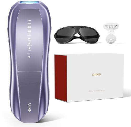 Ulike Laser Hair Removal Device Air 10 Ipl Gift for Women and Men, Ice cool and Permanent hair Reduction for Nearly Painless, Dual Lights, Skin Sensor & USHR Mode Hair Removal in 10mins from Home