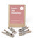 LIVLIG Wäscheklammern Set, 24 Klammern, Wäscheklammern groß, Kluppen, Klammern, Pegs, Beige, aus recyceltem Plastik