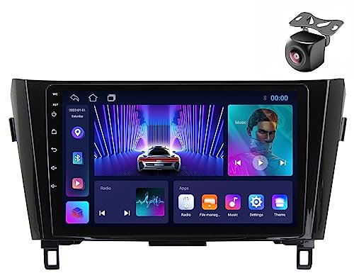 Android 13 Car Radio para Nissan Qashqai J11 X-Trail 3 T32 2013 2014-2017 2 DIN de Coche NAVEGACIÓN con Pantalla Táctil 9 Pulgadas Reproductor Multimedia Autoradio FM Carplay (M100CP 4core 1+32G)