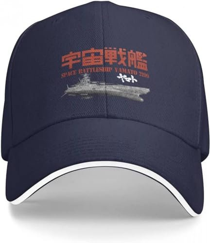 CAPHATMC Baseballkappe Hiphop Sonnenhut Space Battleship Yamato 2199 Baseballkappe Militärkappe Mann Sonnenhut Fischerhut Kappe für Männer Frauen