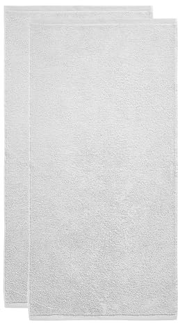 BUTLERS Fabulous Handtuch in Hellgrau 50x100 - Weiches Handtuch aus 100% Baumwolle - Saugstarke Mikrofaser, Frottee-Tuch