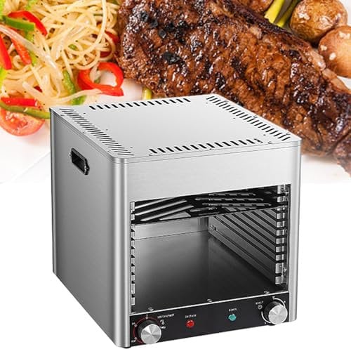 Pizza- Und Steakgrill – 3,4 Kw, Edelstahl, Grillen Auf Mehreren HöHen, Gart Jedes Fleisch, Pizza Und Mehr, Gas, Tischdesign, Tragbar,110V