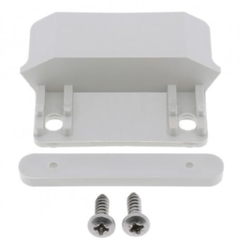 cyclingcolors Butée centrale en PVC blanc pour jalousie ou persienne fixation haute ou basse avec contreplaque et vis Volet roulant Store Butée Volet Accroche Bloque Protection