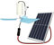 Ventilatore Solare con Cavo di 3 Metri Ventilatore da Soffitto Solare a Velocità Infinitamente Variabile con Pannello Solare Temperato E Gancio Facile da Installare Ventilatore da Campeggio per Moltep
