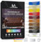 Laxmorph Leather Repair Set 10 Colours Liquid Leather for Furniture, Sofas, Car Seats & Jackets, Vinyl Faux Leather Repair Kit Repairs Leather Paint Cracks, Holes, Scratches & Chips