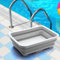 Pediluve Piscine, Bassine Pied,Bassine Pour Bain De Pieds Pliable Antidérapant,Accessoires Pour Piscine,Bassine Pour Bain De Pieds Portable Antidérapant,Pour échelles Piscines,37x29x19cm (Gris)